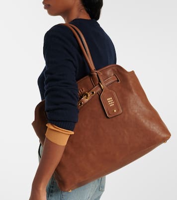 Tote Bag Aventure Medium aus Leder | Miu Miu