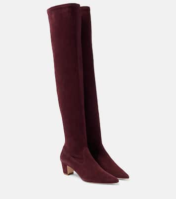 Overknee-Stiefel Lupasca 50 aus Veloursleder | Manolo Blahnik