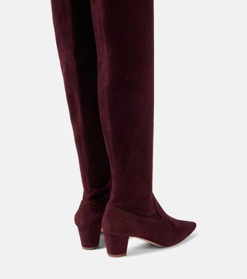 Overknee-Stiefel Lupasca 50 aus Veloursleder | Manolo Blahnik