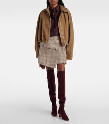 Overknee-Stiefel Lupasca 50 aus Veloursleder | Manolo Blahnik