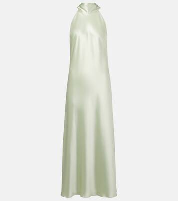 Robe longue Sienna en satin | Galvan