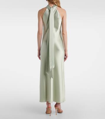 Robe longue Sienna en satin | Galvan