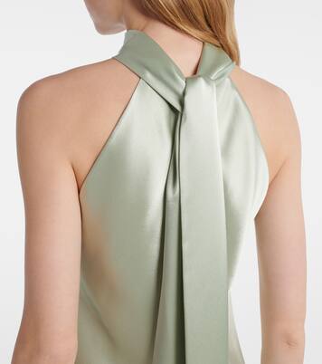 Robe longue Sienna en satin | Galvan