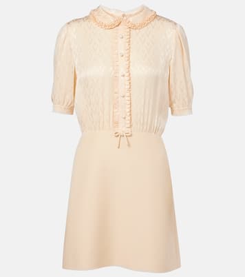 Crepe Couture Toute La V jacquard minidress | Valentino