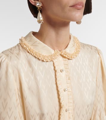 Crepe Couture Toute La V jacquard minidress | Valentino