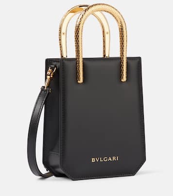 Serpentine Mini leather tote bag | Bvlgari