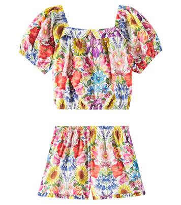 Floral cotton top and shorts set | Tartine et Chocolat