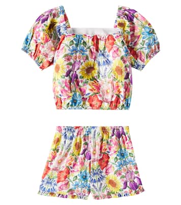 Floral cotton top and shorts set | Tartine et Chocolat