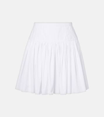 Minifalda de popelín de algodón plisada | Dolce&Gabbana