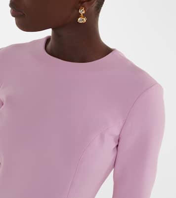 Asymmetric wool-blend cocktail dress | Oscar de la Renta