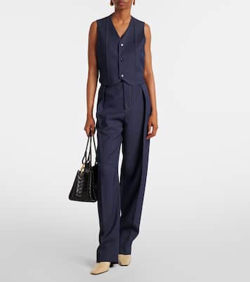 Wool drill tapered pants | Bottega Veneta