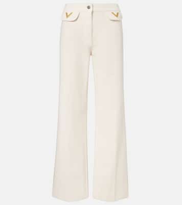 VGold mid-rise wide-leg jeans | Valentino