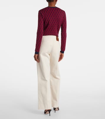 VGold mid-rise wide-leg jeans | Valentino