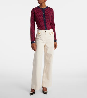 VGold mid-rise wide-leg jeans | Valentino