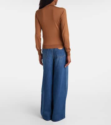 Jersey de cuello alto en mezcla de seda | Ralph Lauren Collection