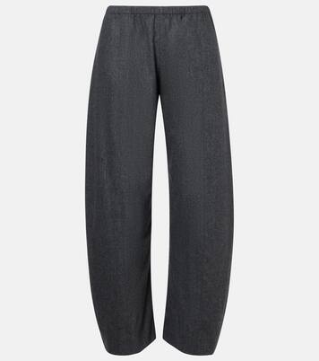 Pantalon barrel Clover en laine | Khaite