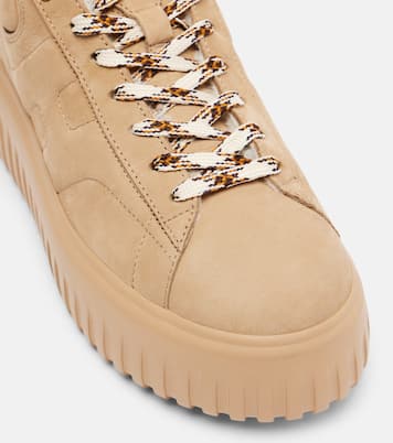 Sneakers H-Stripes aus Veloursleder und Shearling | Hogan