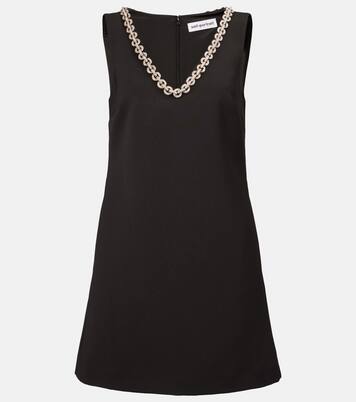 Crystal-embellished crêpe minidress | Self-Portrait