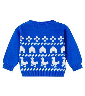 Baby intarsia knitted cotton sweater | Bobo Choses