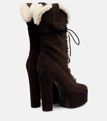 Malena 145 suede platform mid-calf boots | Paris Texas