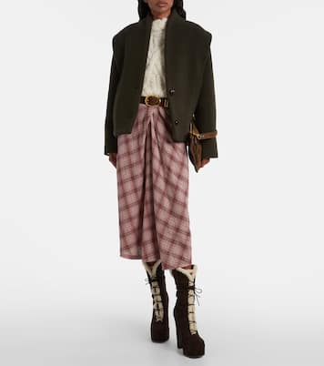 Malena 145 suede platform mid-calf boots | Paris Texas