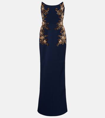 Orla embellished crêpe bustier gown | Rebecca Vallance