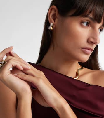 Orecchini Golden Strada in oro bianco e giallo 18kt con diamanti | Yeprem