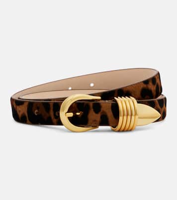 Hollyhock leopard-print calf hair belt | Déhanche