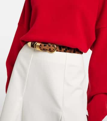 Hollyhock leopard-print calf hair belt | Déhanche