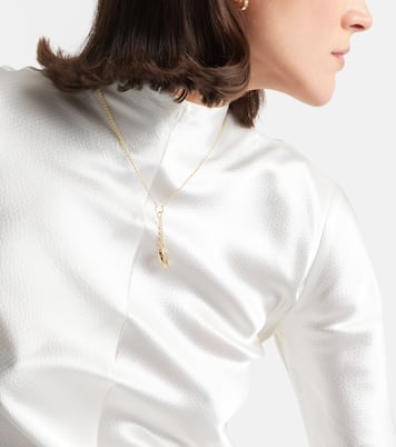 Halskette aus 18kt Gelbgold mit Prasiolith | FoundRae