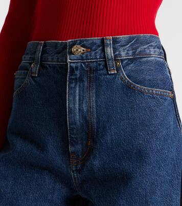 Neat high-rise straight jeans | Frame