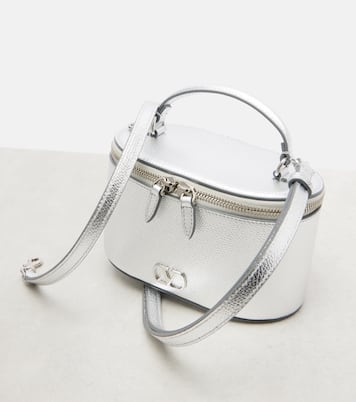 Schultertasche VLogo Mini aus Metallic-Leder | Valentino Garavani