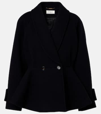 معطف بيبلوم من الصوف المخلوط | Chloé