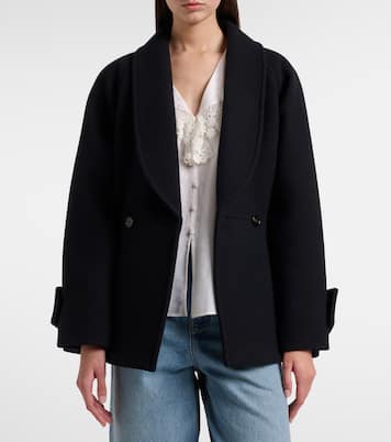 معطف بيبلوم من الصوف المخلوط | Chloé