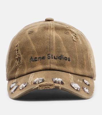 Embellished cotton canvas baseball cap | Acne Studios