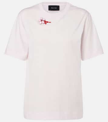 Verziertes T-Shirt aus Baumwoll-Jersey | Simone Rocha