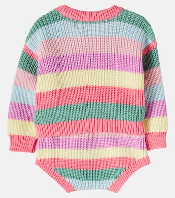 Bébé – Ensemble Canela pull et short en coton à rayures | The New Society