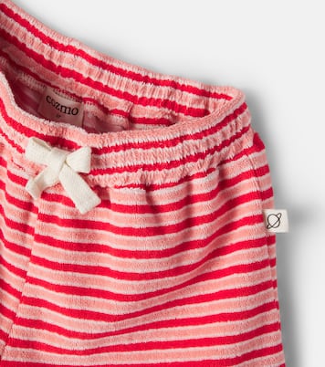 Root条纹棉质混纺毛巾布短裤 | Cozmo