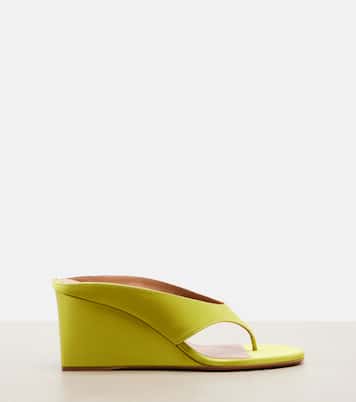 Wedge-Sandalen Cube aus Satin | Alaïa