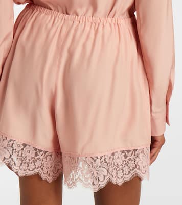 Lace-trimmed silk shorts | Stella McCartney