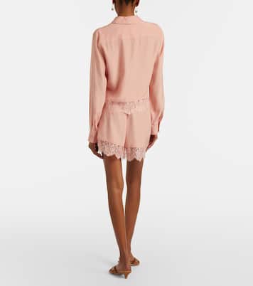 Lace-trimmed silk shorts | Stella McCartney