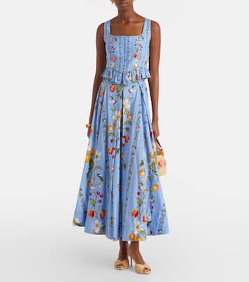 Delta印花棉质加长半身裙 | Agua by Agua Bendita