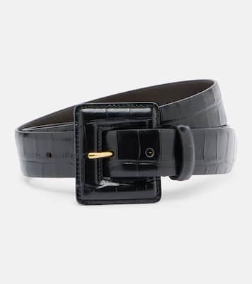 Ceinture Soma en cuir façon croco | Nour Hammour