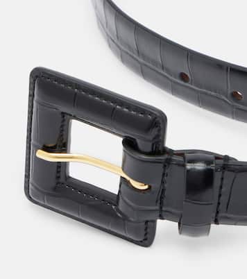 Ceinture Soma en cuir façon croco | Nour Hammour