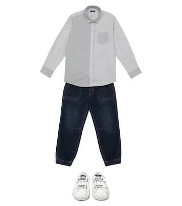 Pinstriped cotton shirt | Il Gufo