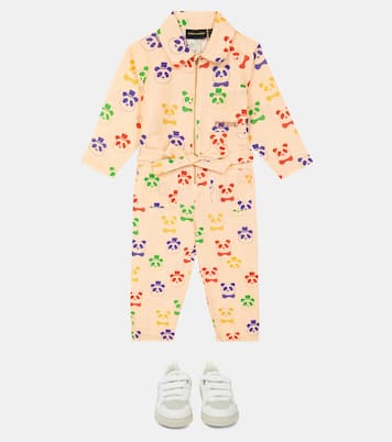 Printed linen and cotton jumpsuit | Mini Rodini