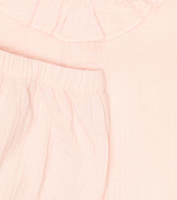 Baby cotton dress and bloomers set | Il Gufo