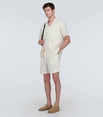 Camisa bowling en mezcla de lino | Commas