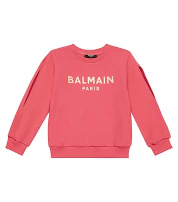 Logo cotton sweatshirt | Balmain Kids