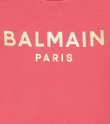 Logo cotton sweatshirt | Balmain Kids